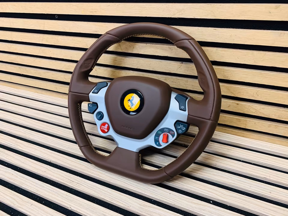 Ferrari FF steering wheel, leather, brown - Image 6