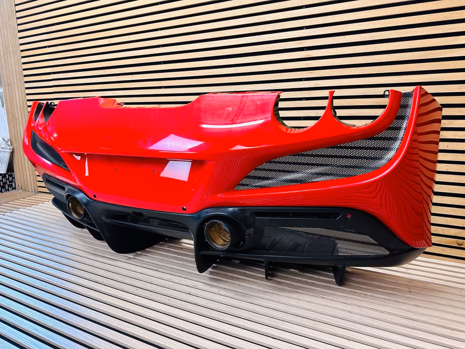 Ferrari F8 Tributo rear bumper diffuser exhaust pipes - Image 5