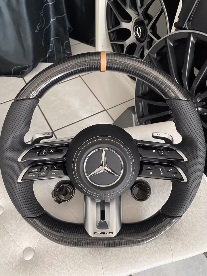 Mercedes AMG Sport Steering Wheel Carbon R232 SL63 W223 W463 W206 W213 - Image 9