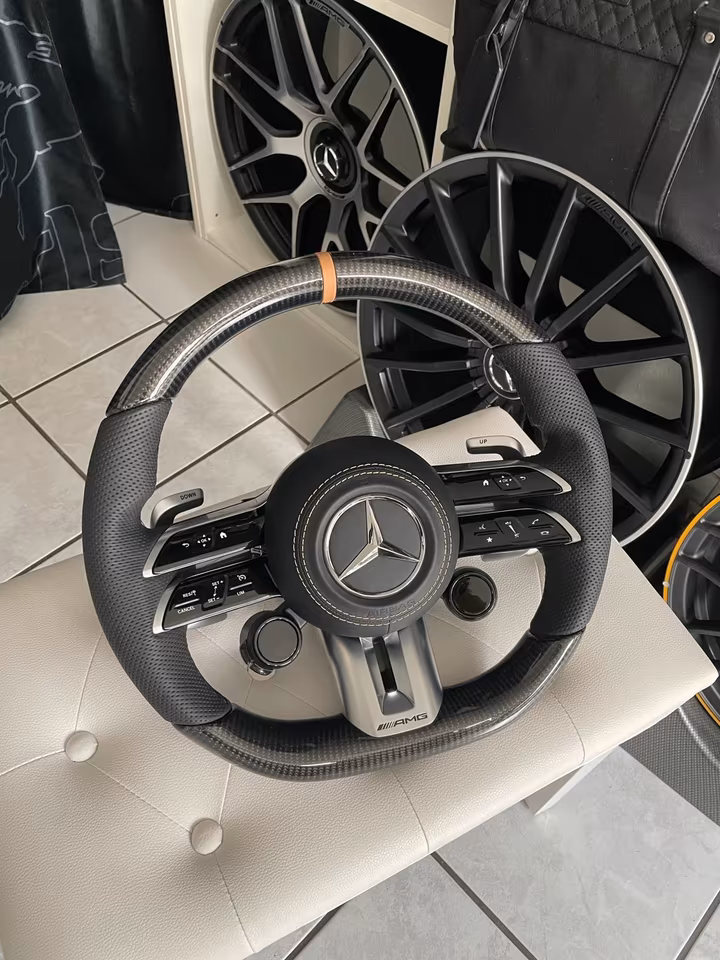 Mercedes AMG Sport Steering Wheel Carbon R232 SL63 W223 W463 W206 W213 - Image 10