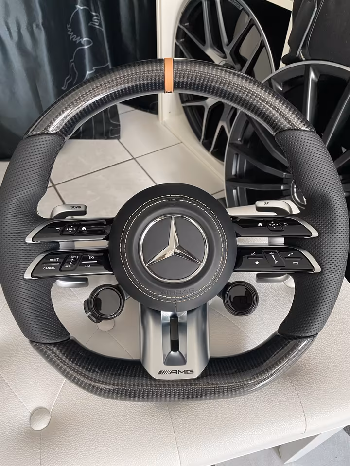 Mercedes AMG Sport Steering Wheel Carbon R232 SL63 W223 W463 W206 W213 - Image 7