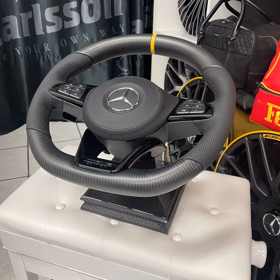 Mercedes AMG Sport Carbon Matt Steering Wheel Night Package C190 GT GTR - Image 7