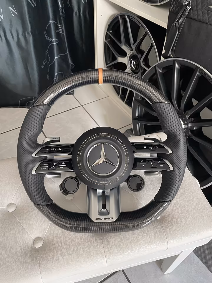 Mercedes AMG Sport Steering Wheel Carbon R232 SL63 W223 W463 W206 W213 - Image 8